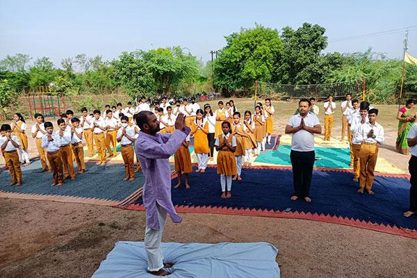 International Yoga Day Celebration at MVM Chhatarpur-II (Nowgong).