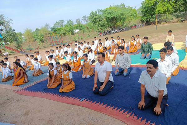 International Yoga Day Celebration at MVM Chhatarpur-II (Nowgong).